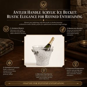 Arthur Court Antler Antler Handle Acrylic Ice Bucket