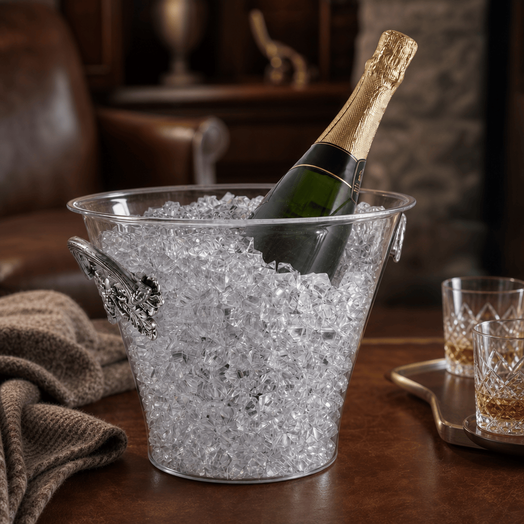 Arthur Court Antler Antler Handle Acrylic Ice Bucket