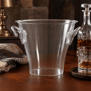 Arthur Court Antler Antler Handle Acrylic Ice Bucket