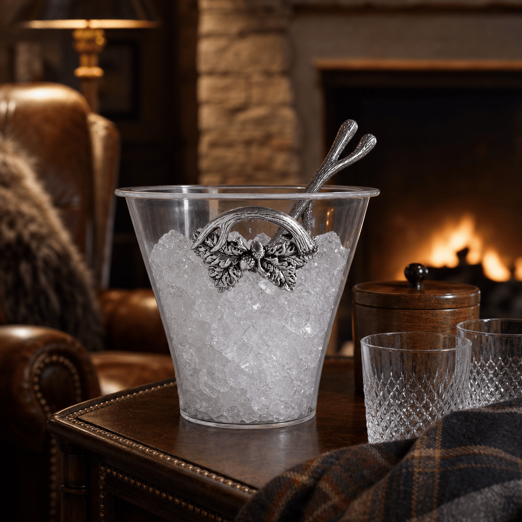 Arthur Court Antler Antler Handle Acrylic Ice Bucket