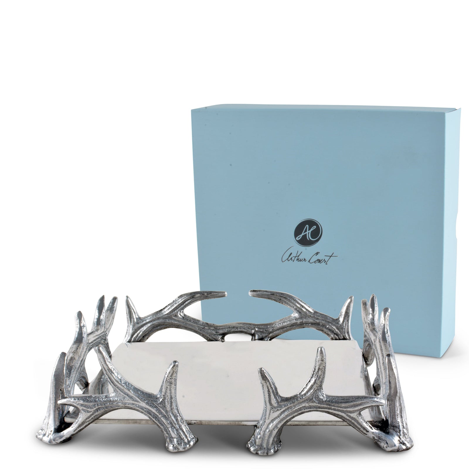 Arthur Court Antler Antler Luncheon Napkin Box