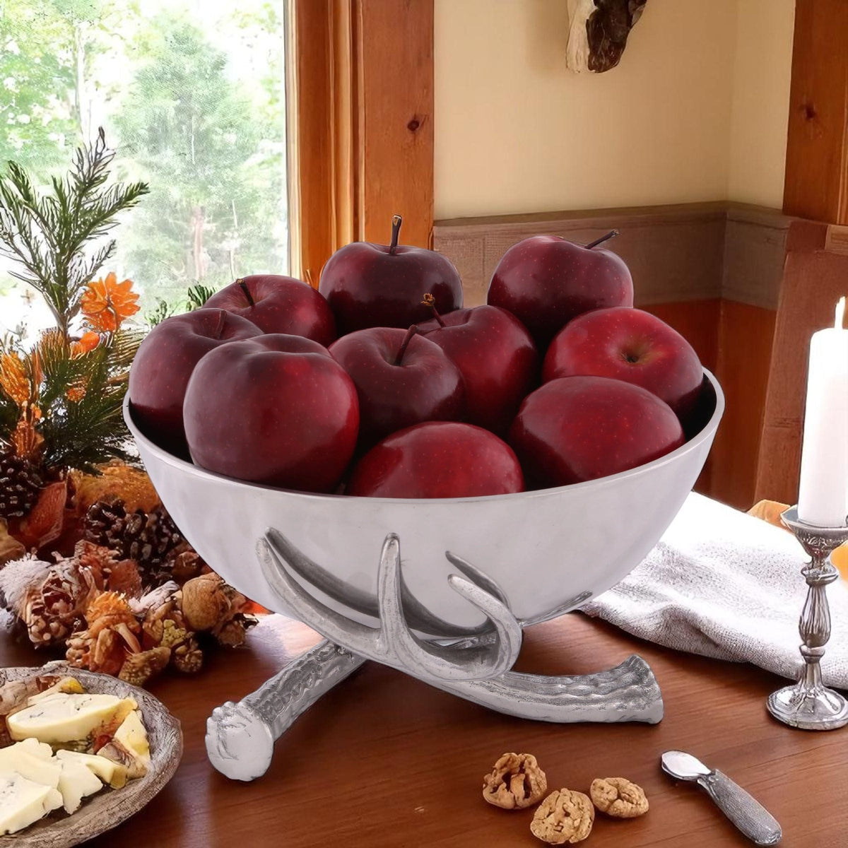 Arthur Court Antler Antler Pedestal Bowl