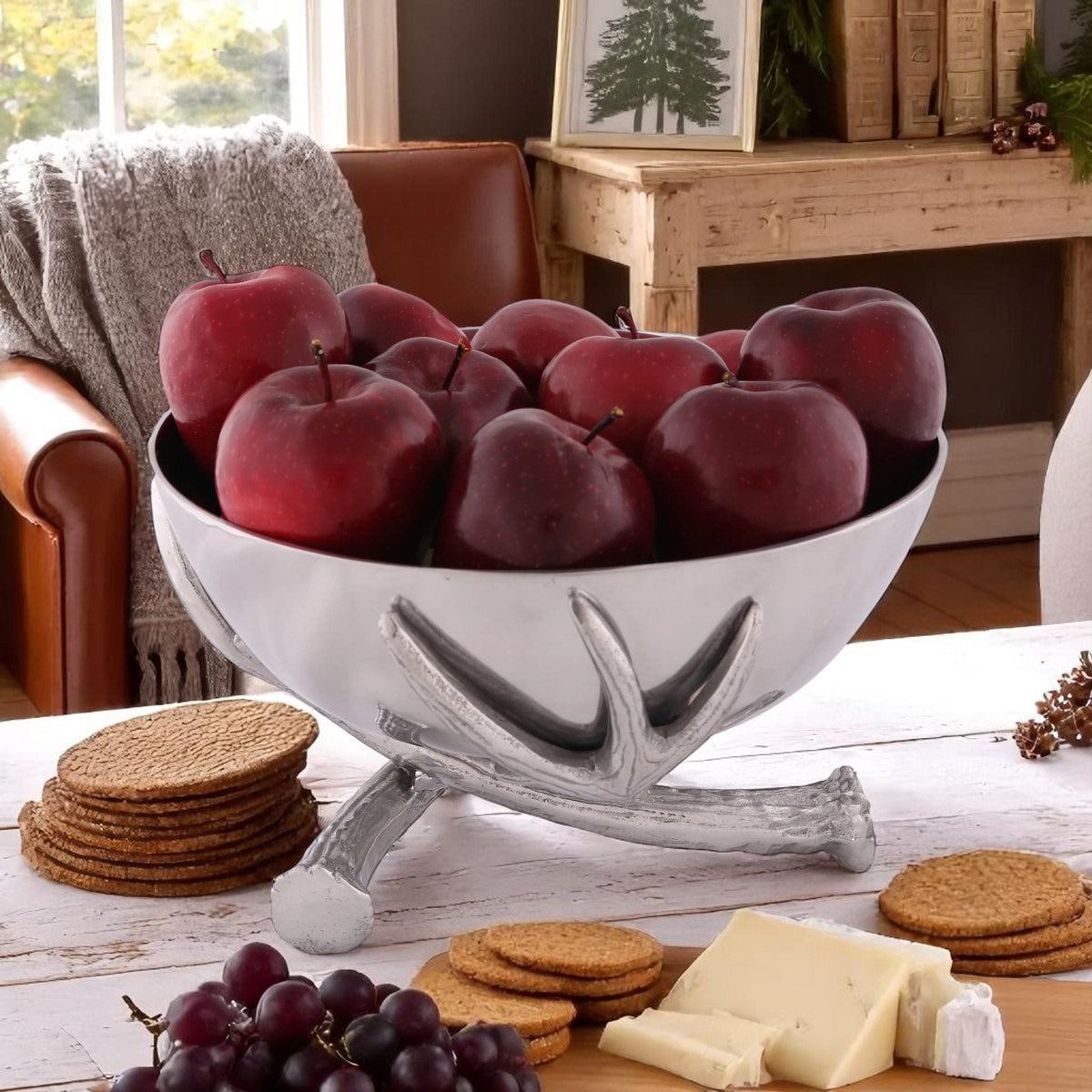 Arthur Court Antler Antler Pedestal Bowl