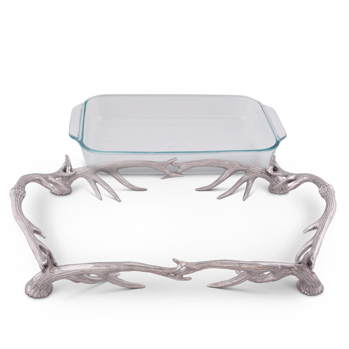 Arthur Court Antler Antler Pyrex Holder 3qt