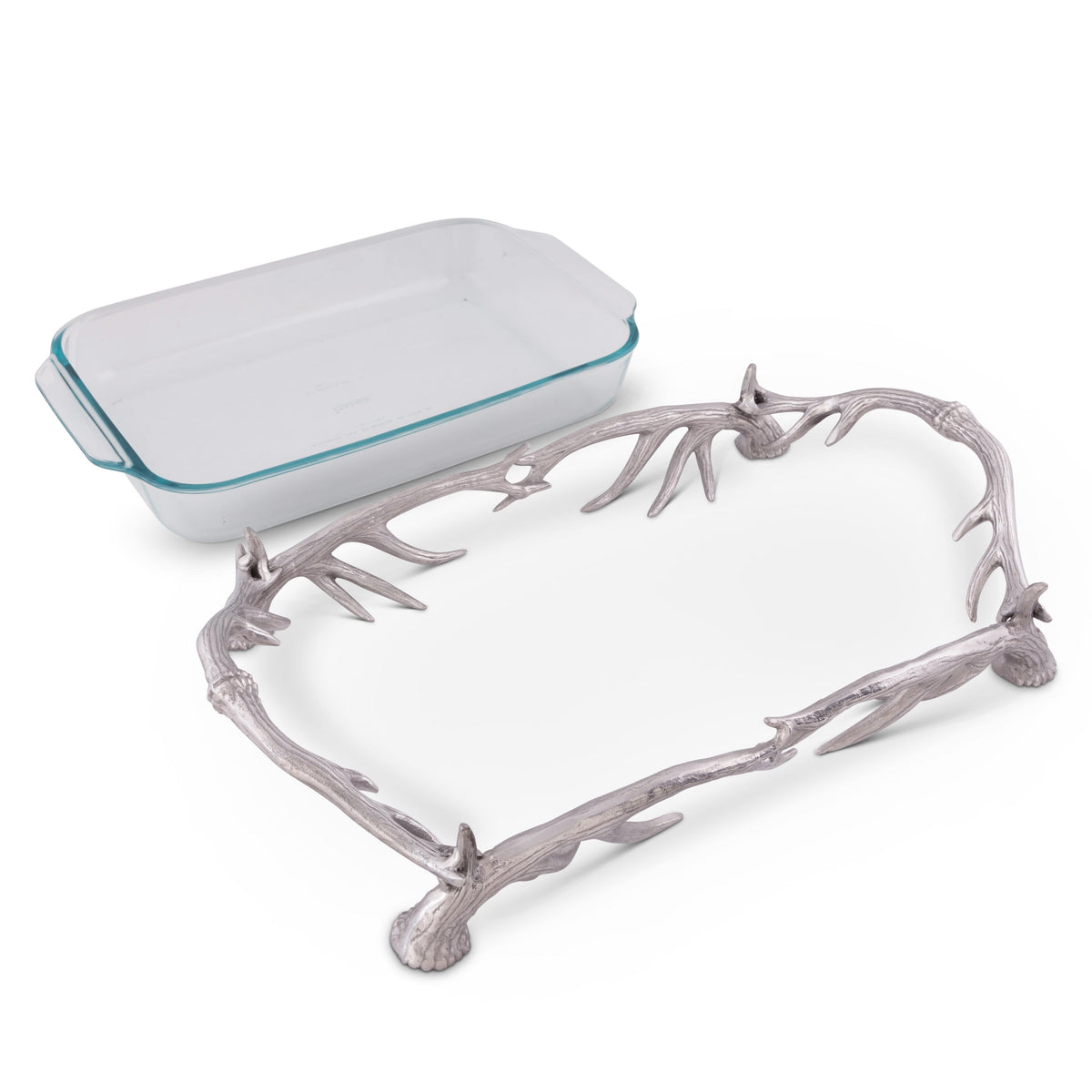 Arthur Court Antler Antler Pyrex Holder 3qt