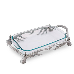 Arthur Court Antler Antler Pyrex Holder 3qt