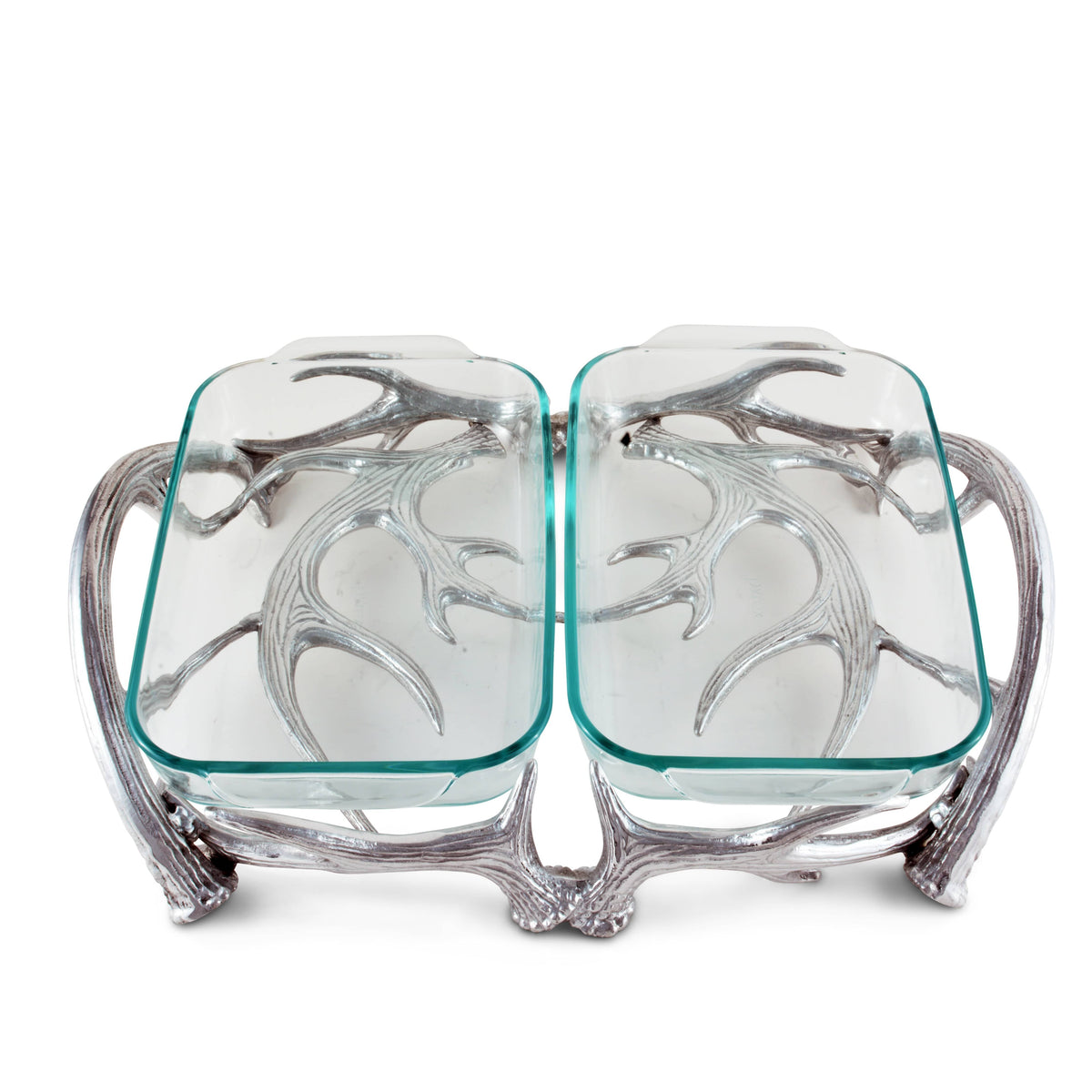 Arthur Court Antler Antler Pyrex Holder Double 2qt