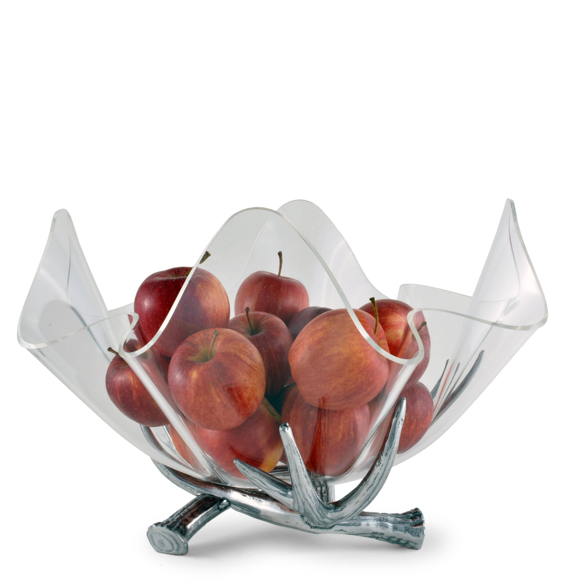 Arthur Court Antler Antler Stand Acrylic Bowl 14