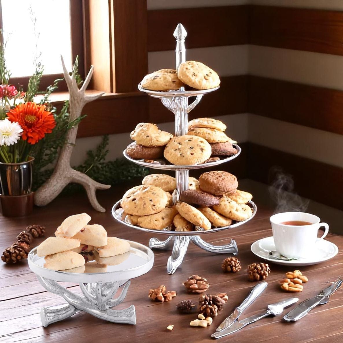 Arthur Court Antler Antler Treat / Cookie Stand