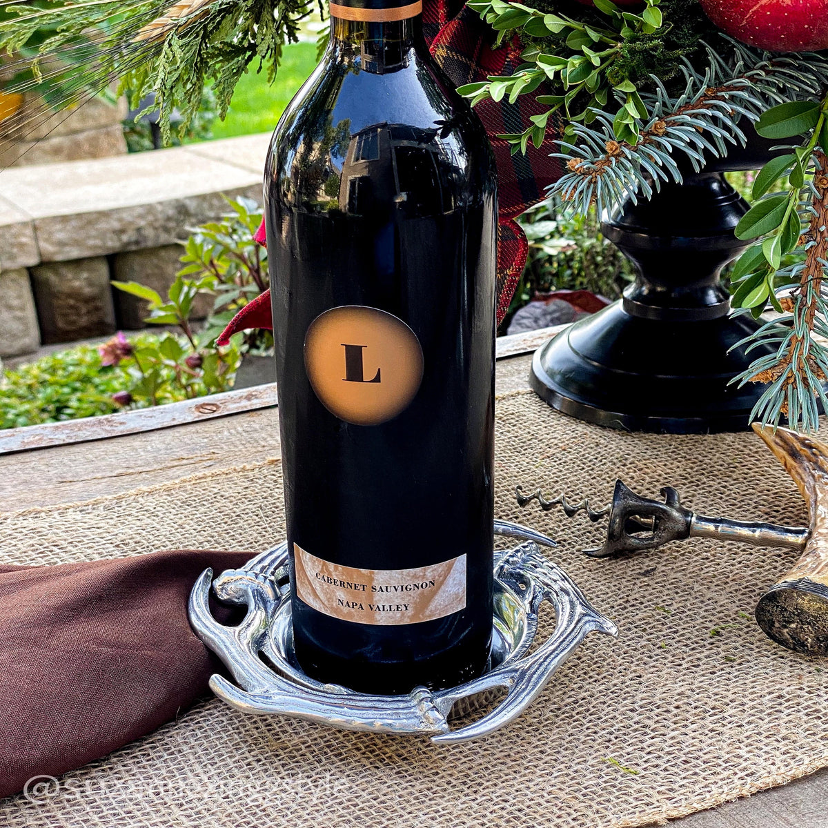 Arthur Court Antler Antler Wine Coaster