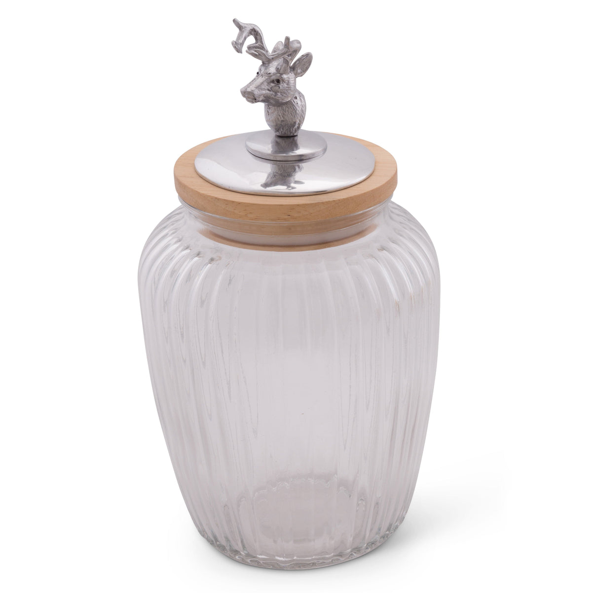 Arthur Court Antler Deer / Elk Knob Glass Canisters