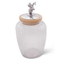 Arthur Court Antler Deer / Elk Knob Glass Canisters