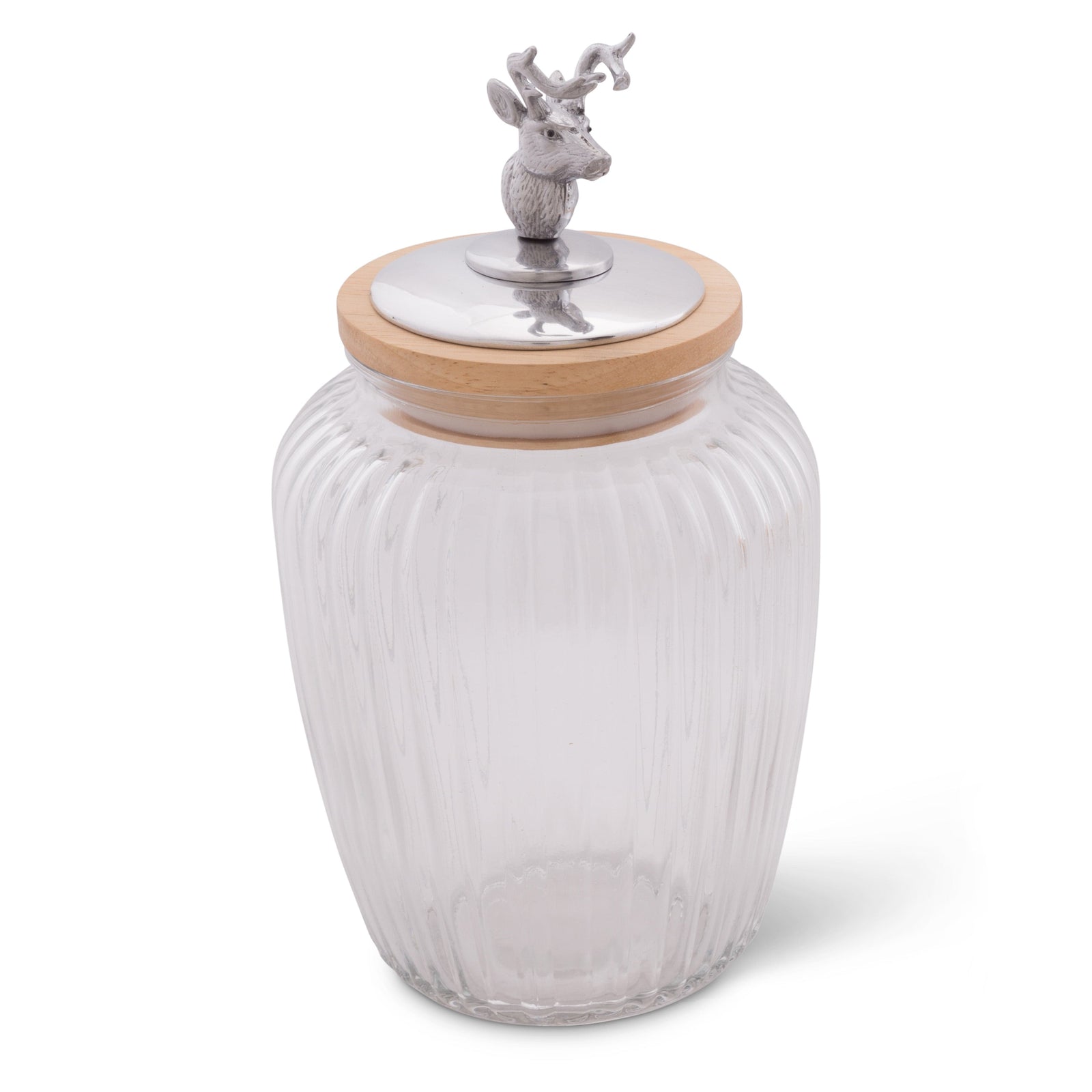 Arthur Court Antler Deer / Elk Knob Glass Canisters