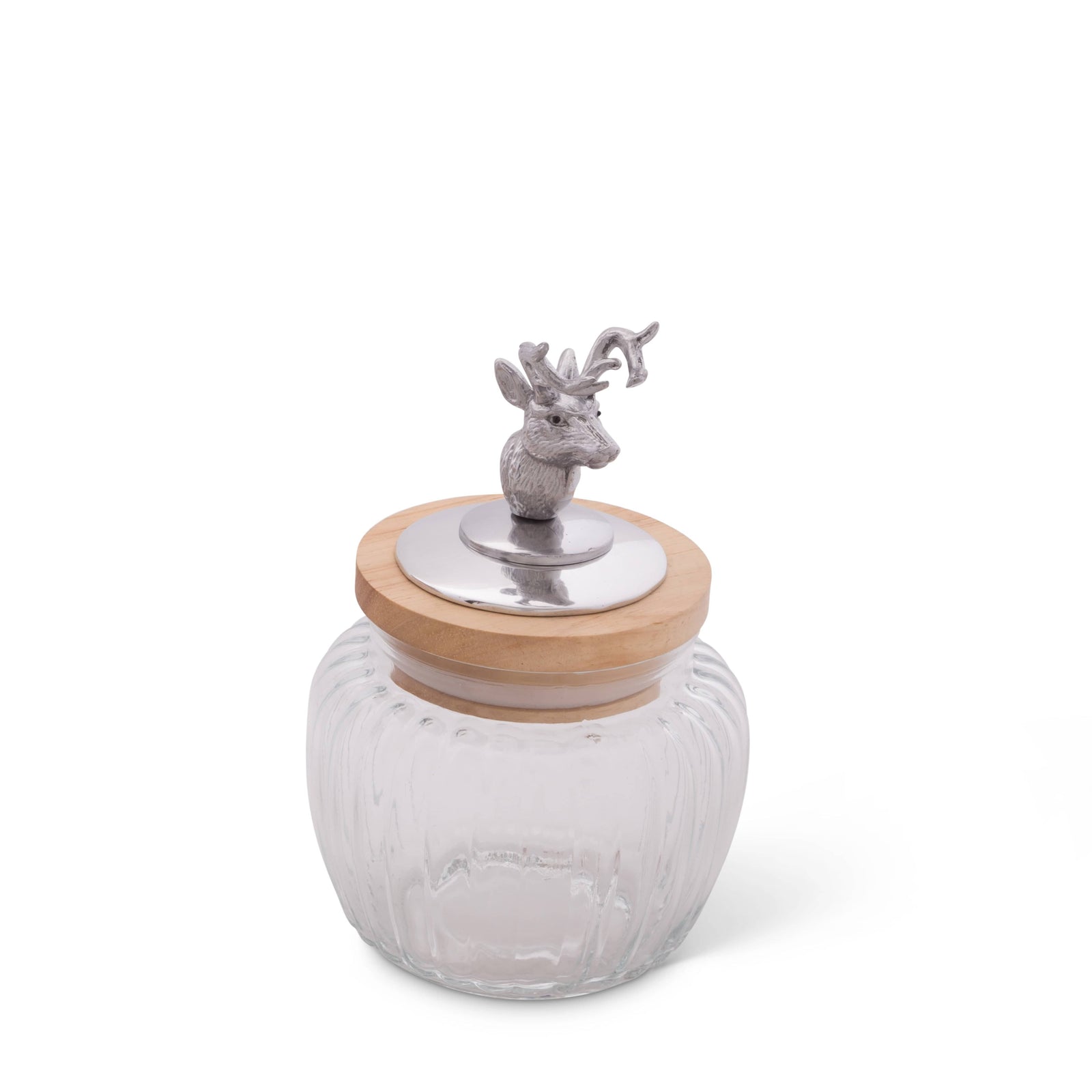 Arthur Court Antler Deer / Elk Knob Glass Canisters