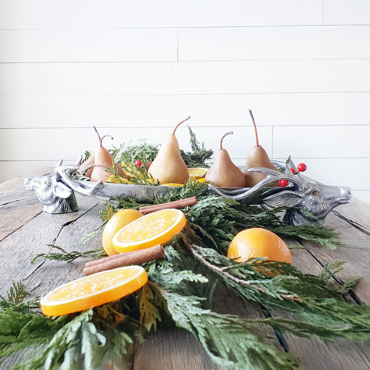 Arthur Court Antler Deer Head Centerpiece Tray