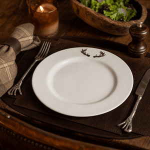 Arthur Court Antler Elk / Deer Antlers Melamine Lunch Plates - Set of 4