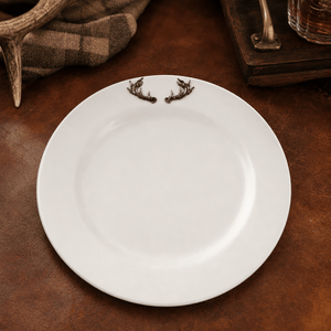 Arthur Court Antler Elk / Deer Antlers Melamine Lunch Plates - Set of 4