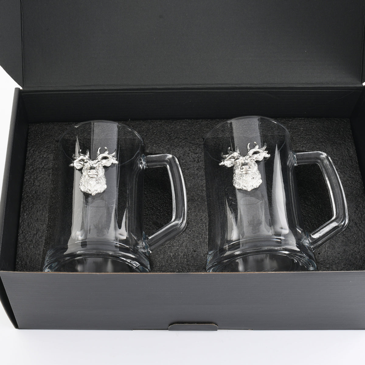 Arthur Court Antler Elk Head Beer Mugs - Set of 2