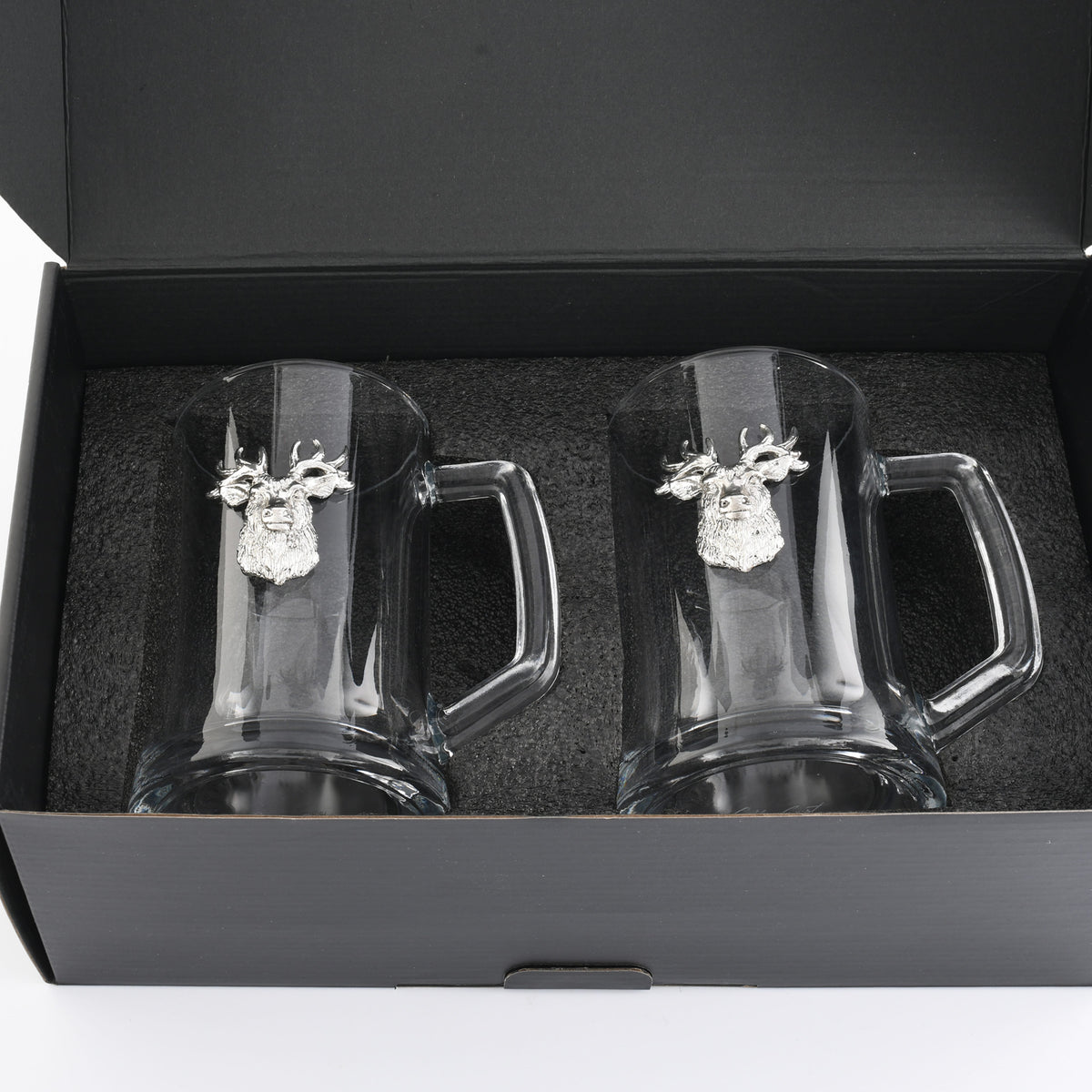 Arthur Court Antler Elk Head Beer Mugs - Set of 2