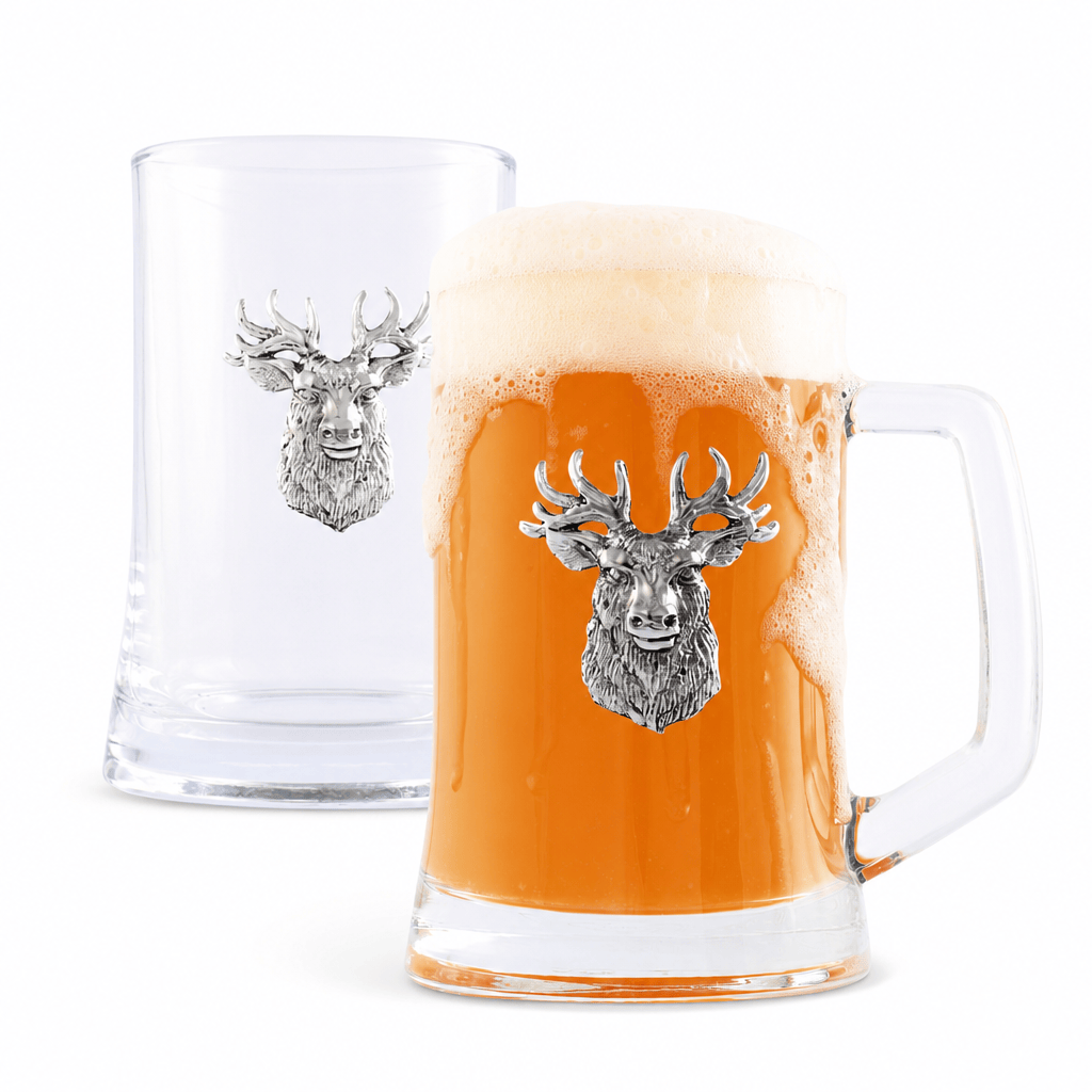 Arthur Court Antler Elk Head Beer Mugs - Set of 2