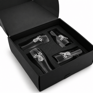 Arthur Court Antler Elk Head Beer Pint Glasses - Set of 4