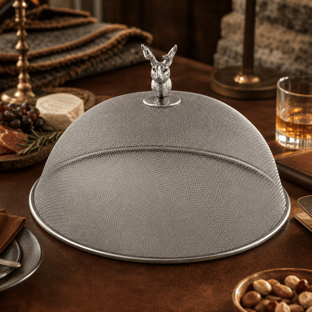 Arthur Court Antler Elk Head Stainless Mesh Picnic Cover
