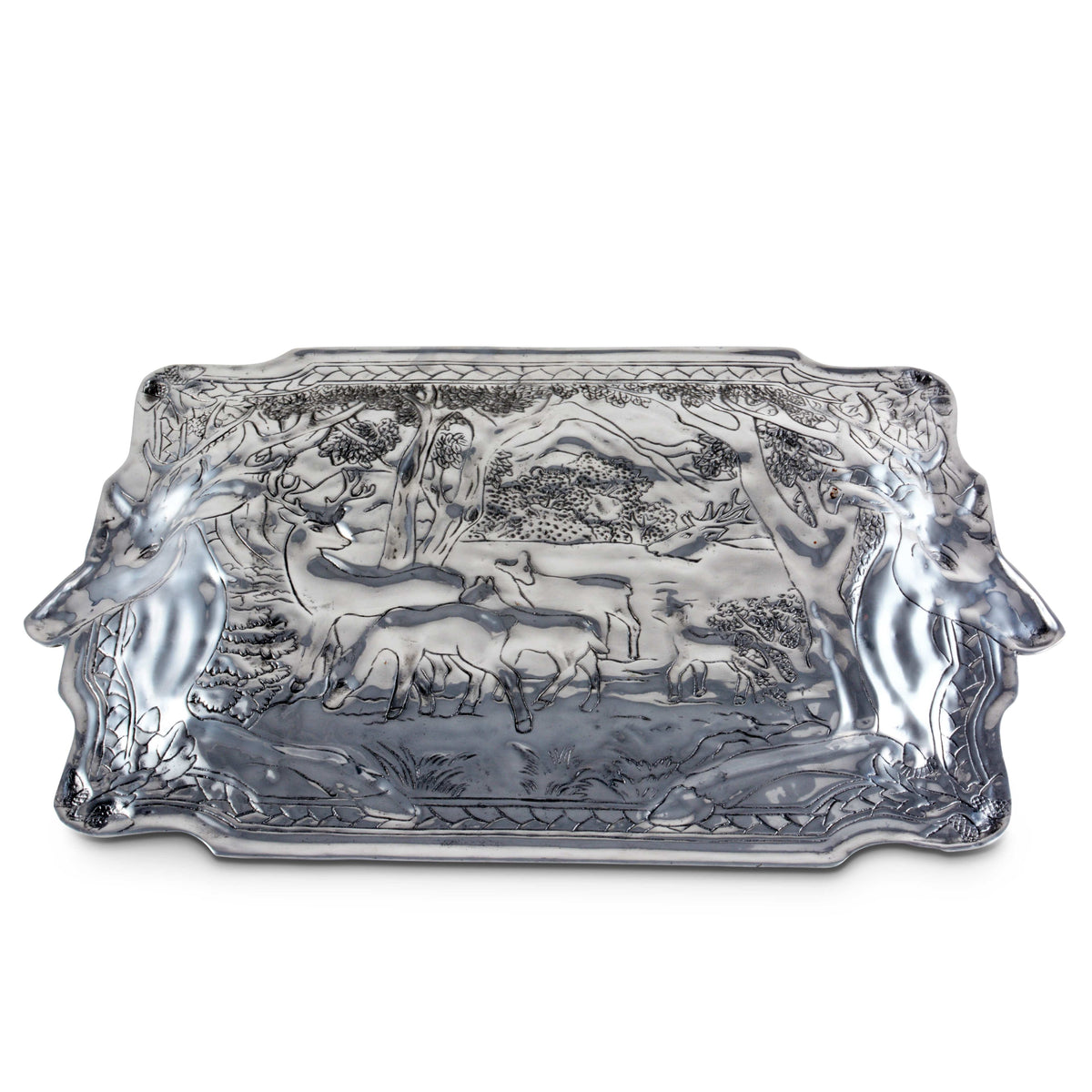 Arthur Court Antler Elk Herd Oblong Tray