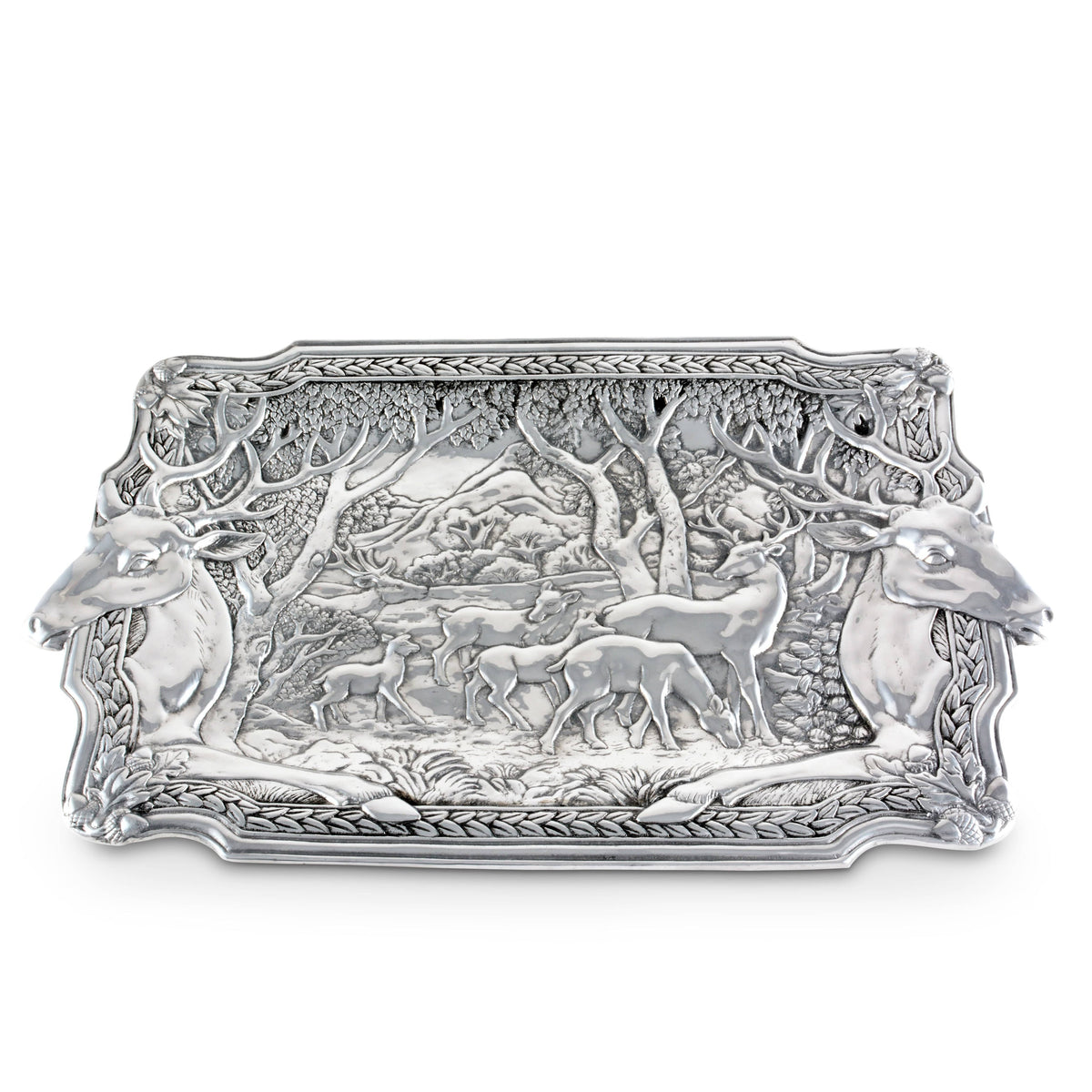 Arthur Court Antler Elk Herd Oblong Tray