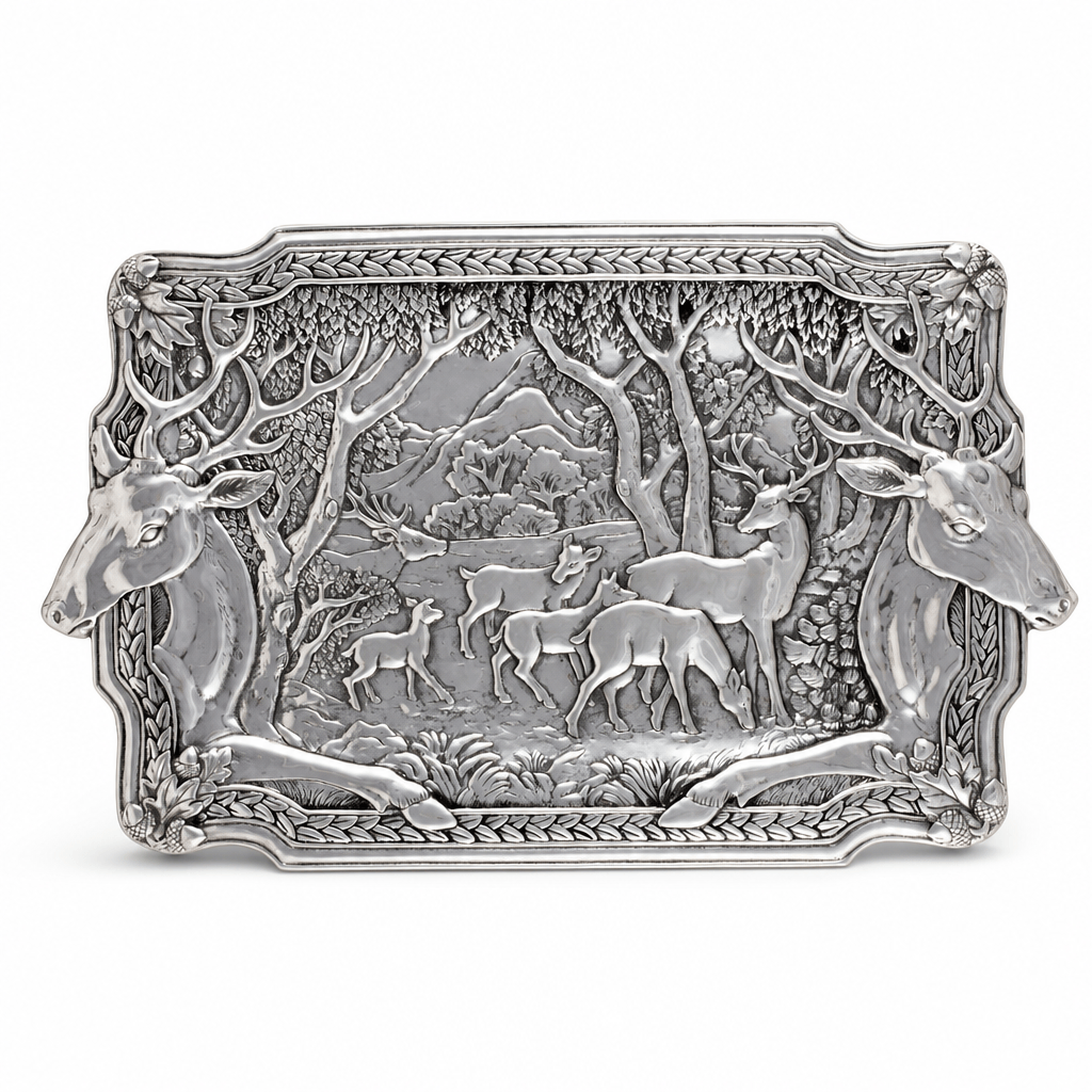 Arthur Court Antler Elk Herd Oblong Tray