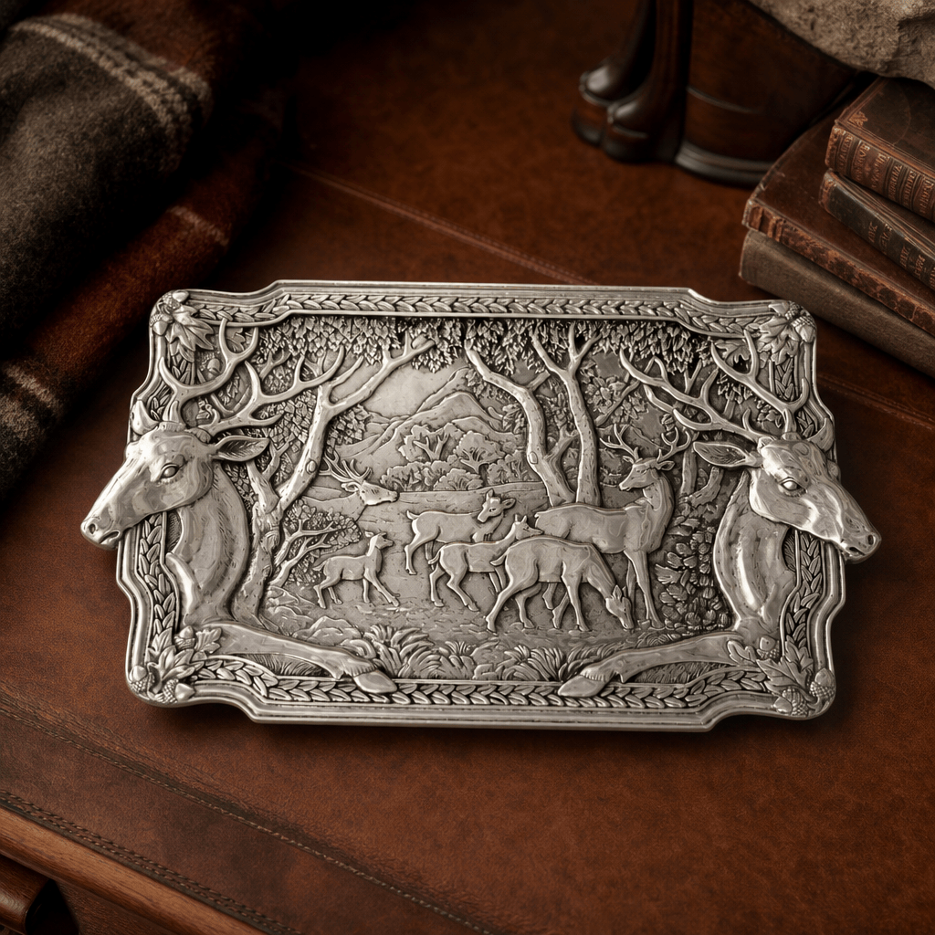 Arthur Court Antler Elk Herd Oblong Tray