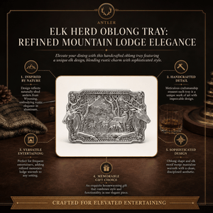 Arthur Court Antler Elk Herd Oblong Tray