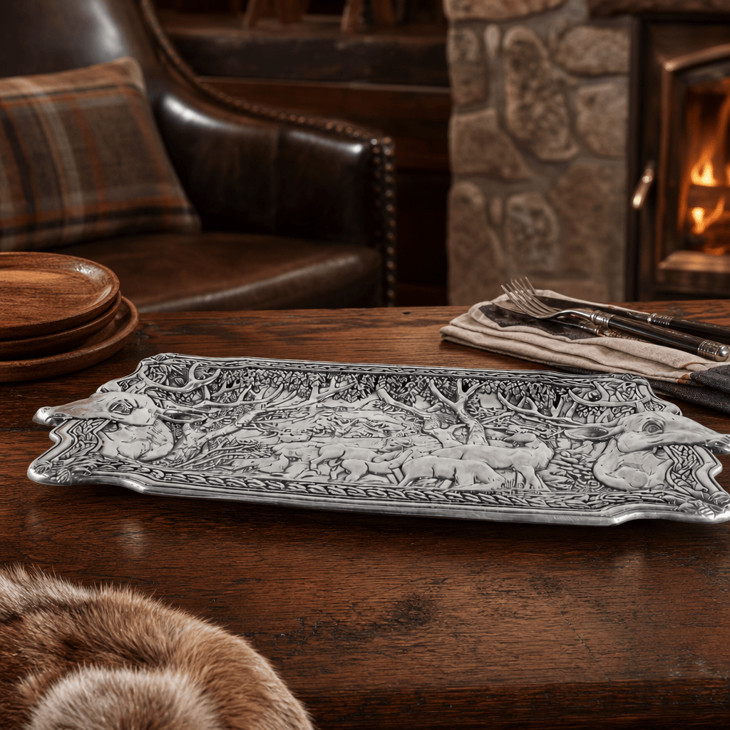 Arthur Court Antler Elk Herd Oblong Tray