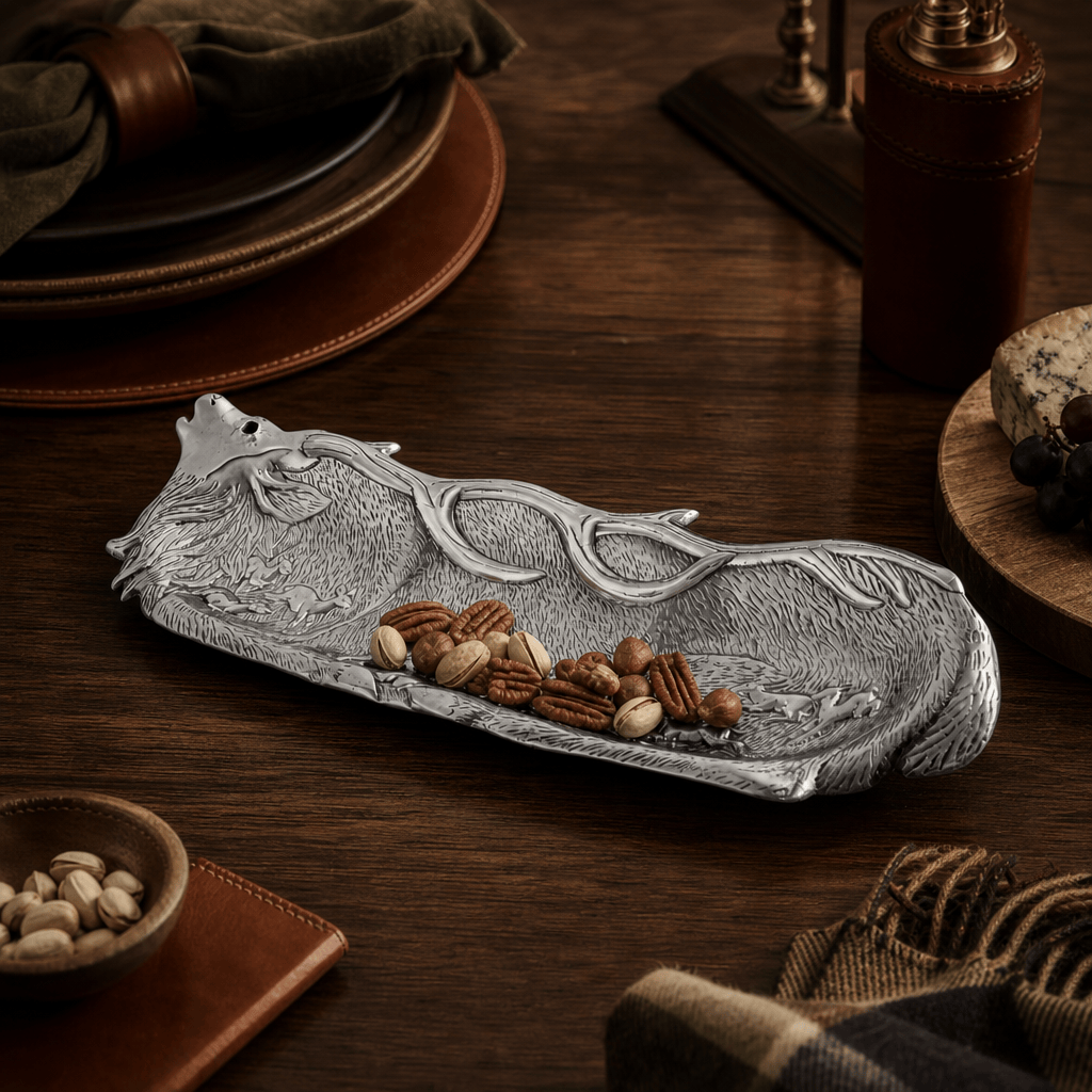 Arthur Court Antler Elk Herd Oblong Tray