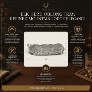 Arthur Court Antler Elk Herd Oblong Tray