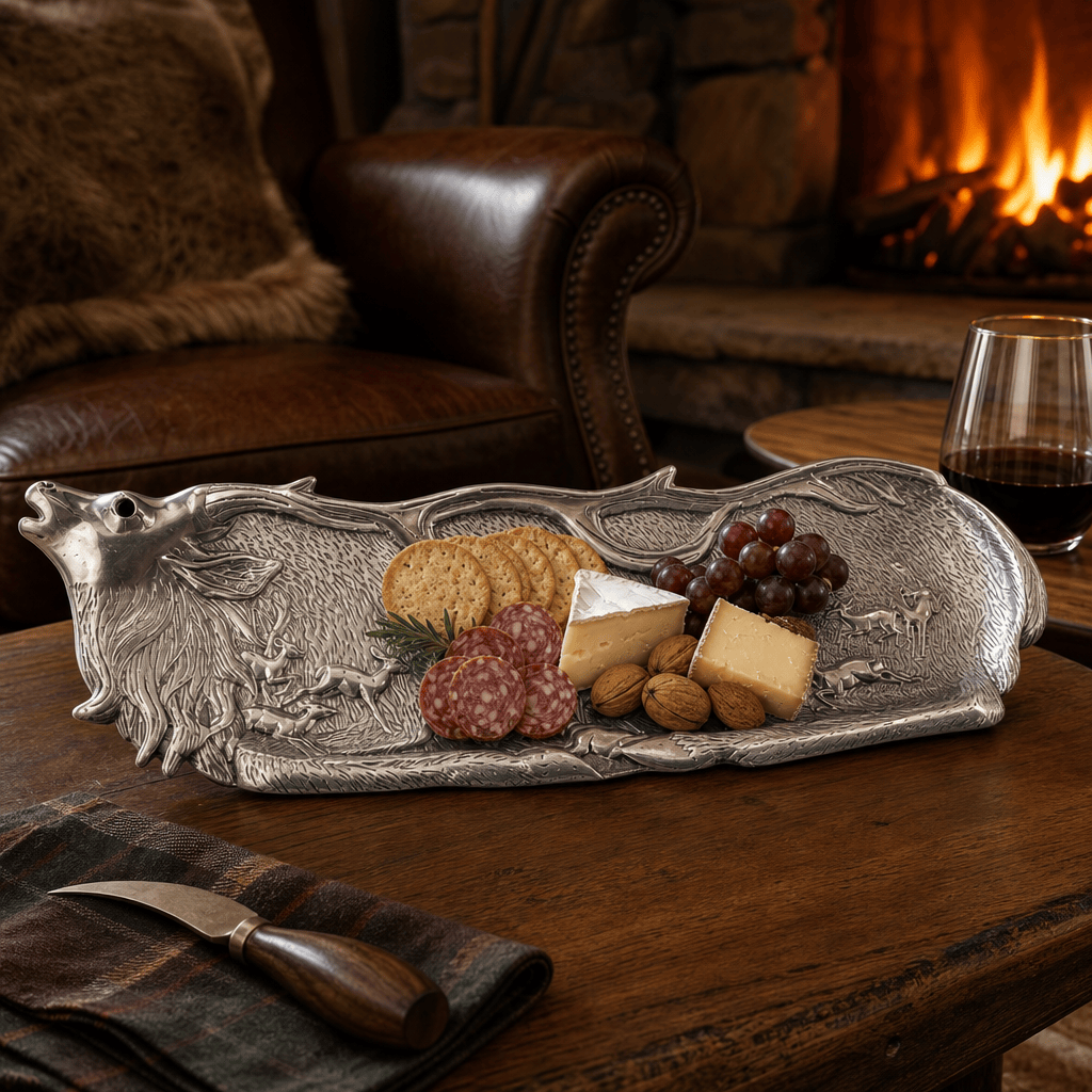 Arthur Court Antler Elk Herd Oblong Tray