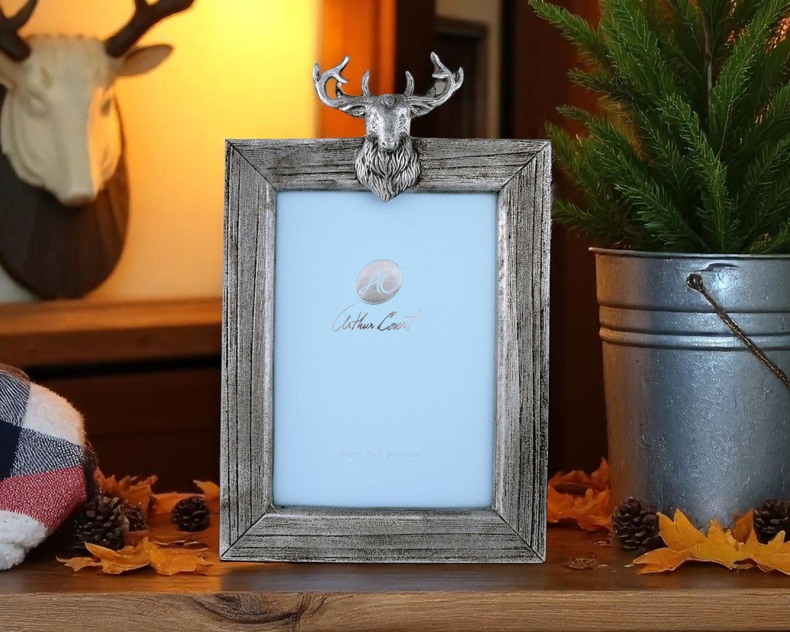 Arthur Court Antler Elk Mount Photo Frame