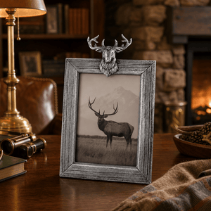 Arthur Court Antler Elk Mount Photo Frame