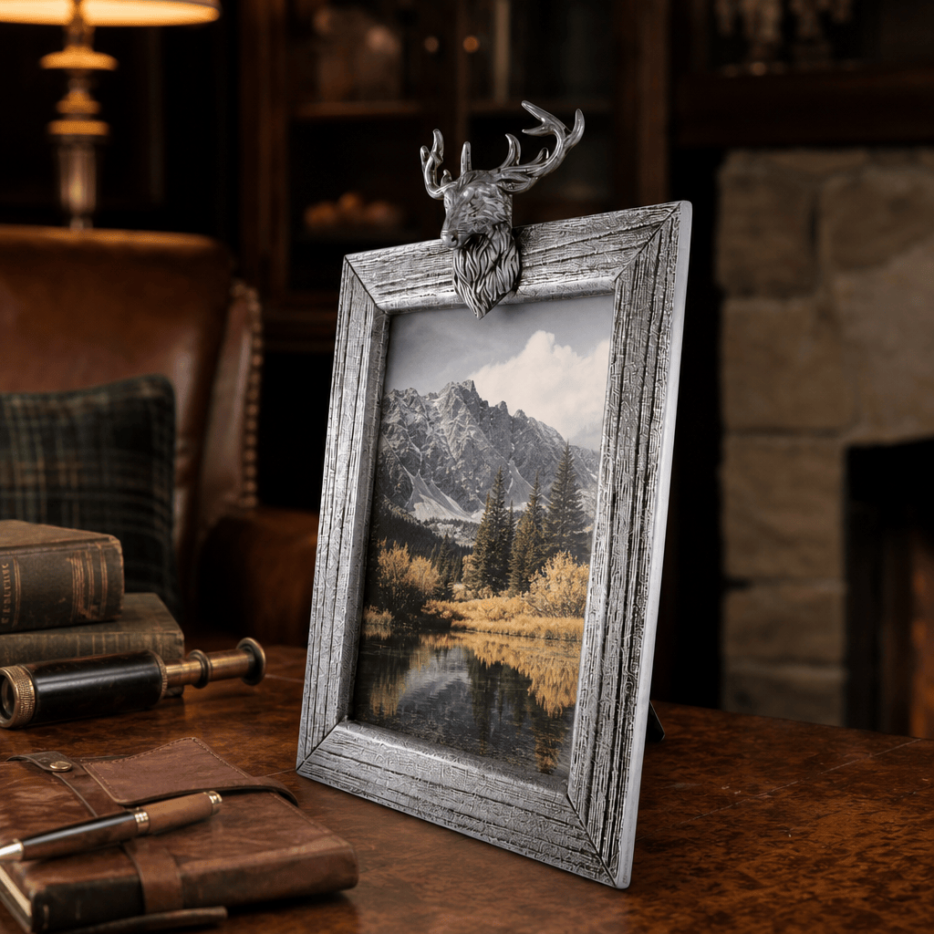 Arthur Court Antler Elk Mount Photo Frame