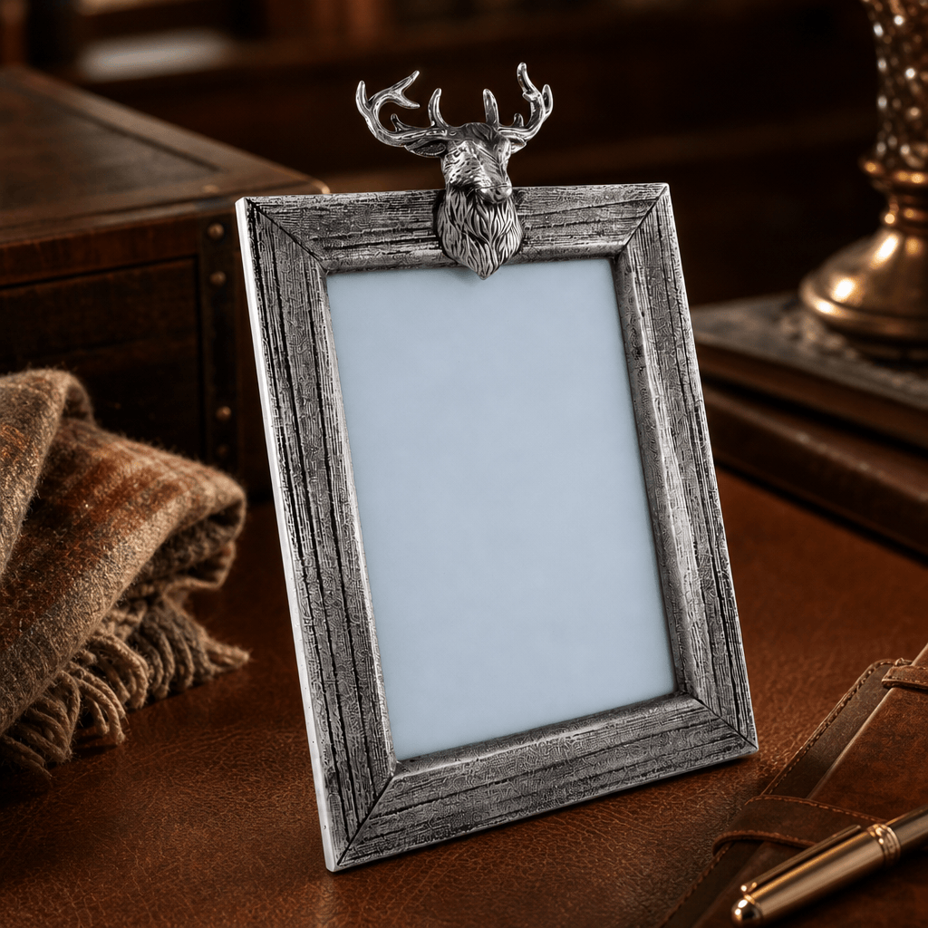 Arthur Court Antler Elk Mount Photo Frame