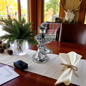 Arthur Court Antler Elk Taper Candle Holders