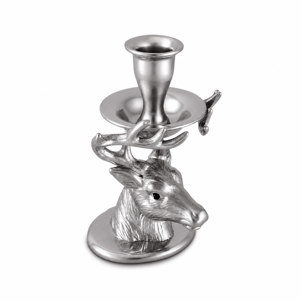Arthur Court Antler Elk Taper Candle Holders