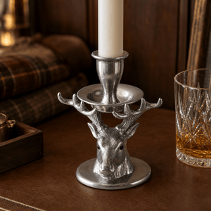 Arthur Court Antler Elk Taper Candle Holders