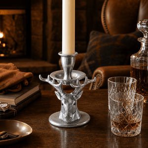 Arthur Court Antler Elk Taper Candle Holders