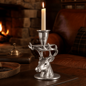 Arthur Court Antler Elk Taper Candle Holders