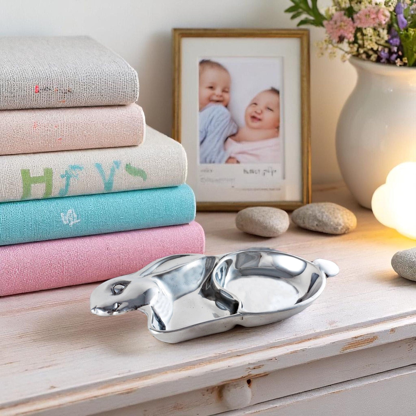 Arthur Court Baby Baby Bunny Keepsake Div Plate