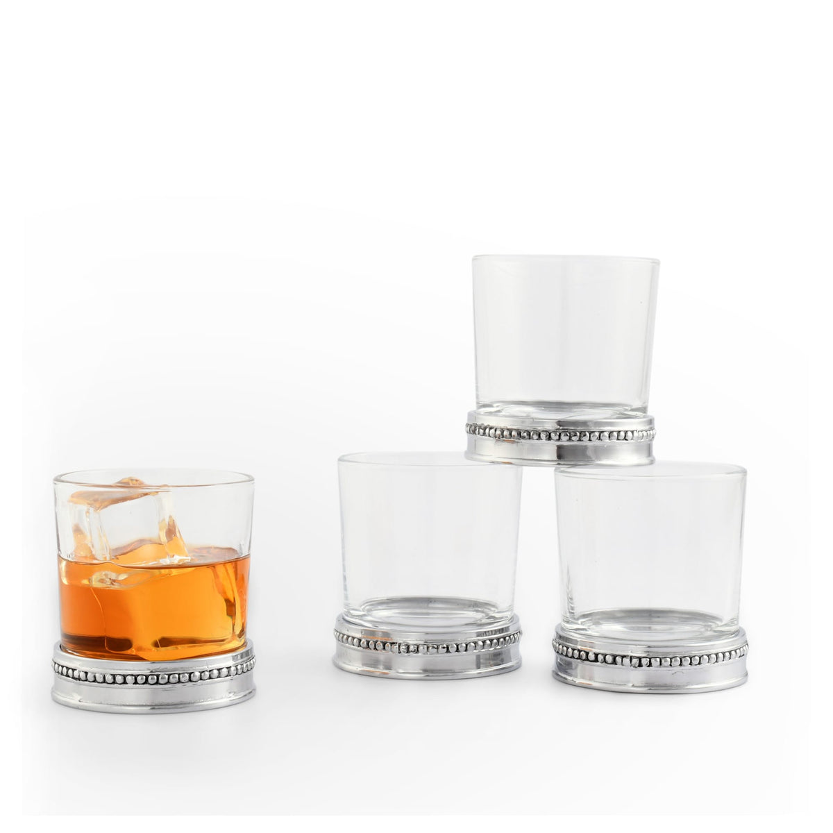 Arthur Court Bar Glasses Beaded Bar Glasses Set of 4