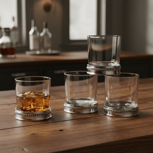 Arthur Court Bar Glasses Beaded Bar Glasses Set of 4