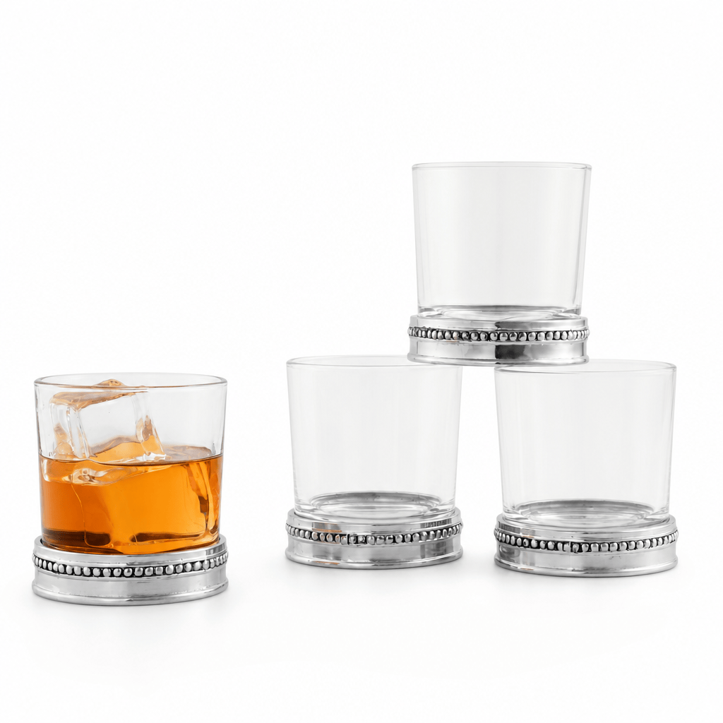 Arthur Court Bar Glasses Beaded Bar Glasses Set of 4