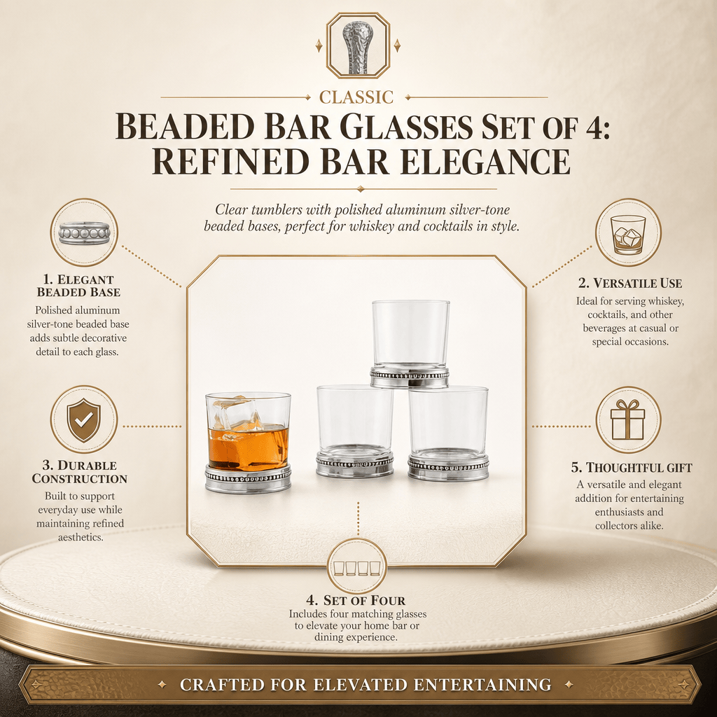 Arthur Court Bar Glasses Beaded Bar Glasses Set of 4
