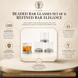 Arthur Court Bar Glasses Beaded Bar Glasses Set of 4